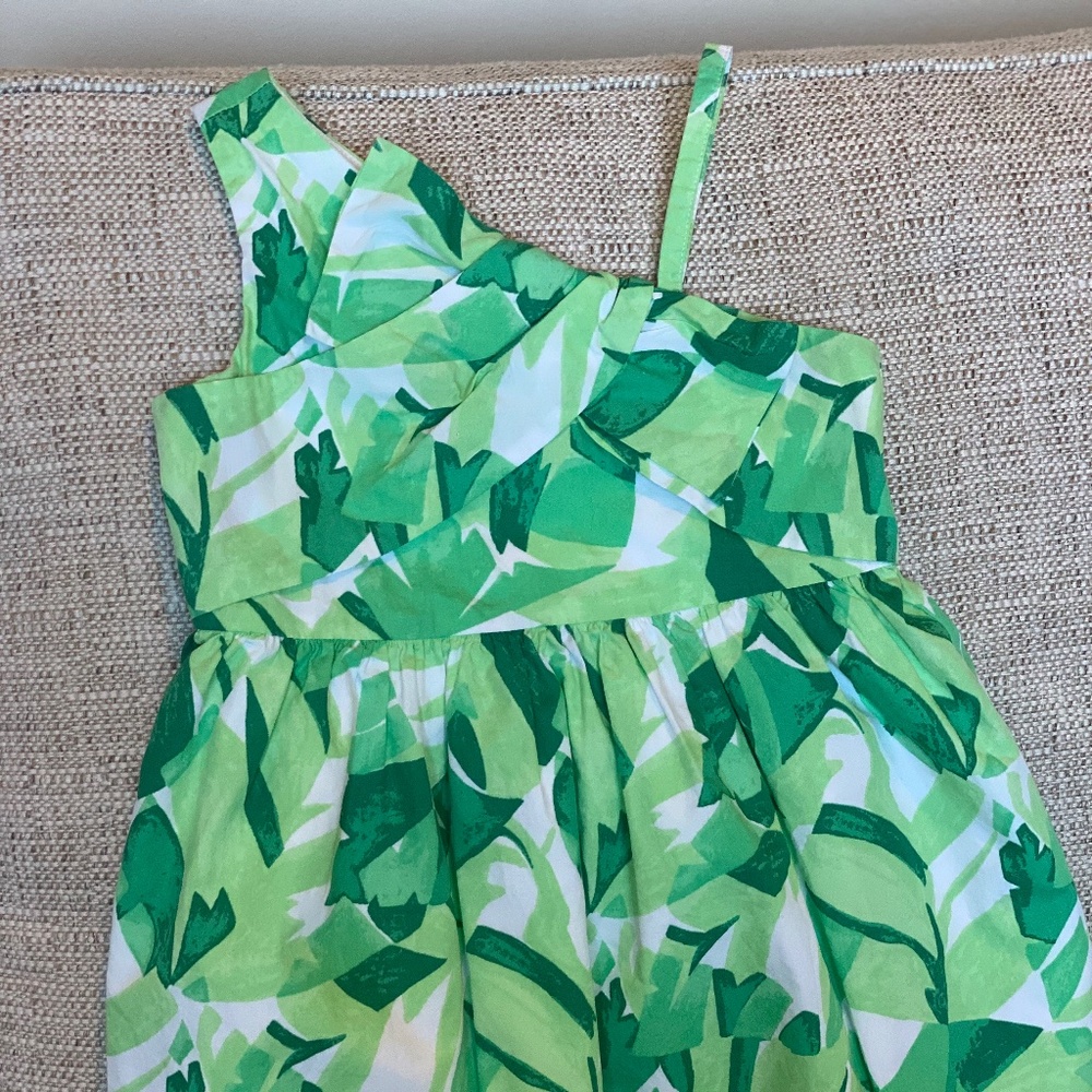 Janie and Jack Green Jungle Leaf Dress 3